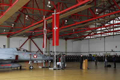 30. Juni 2008 : Die von der Schweiz angemieteten F-5 Tiger werden in einer feierlichen Zeremonie an die Eidgenossen retourniert  - Foto: P. Radosta / Austrian Wings